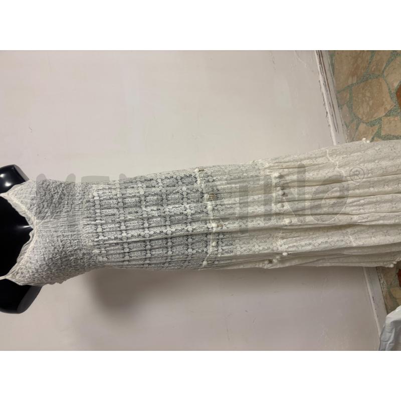ABITO DONNA  BIANCO PIZZO ANTICA SARTORIA  | Mercatino dell'Usato Trapani corso mattarella 1