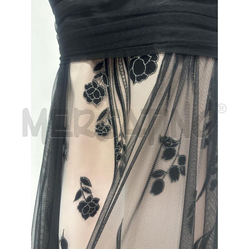 ABITO DONNA  ELEGANTE NERO E ROSA FIORI CHANCY | Mercatino dell'Usato Trapani corso mattarella 3