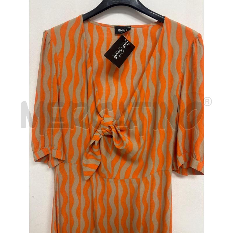 ABITO DONNA  EMME MARELLA ARANCIONE BEIGE STRIATO  | Mercatino dell'Usato Trapani corso mattarella 2