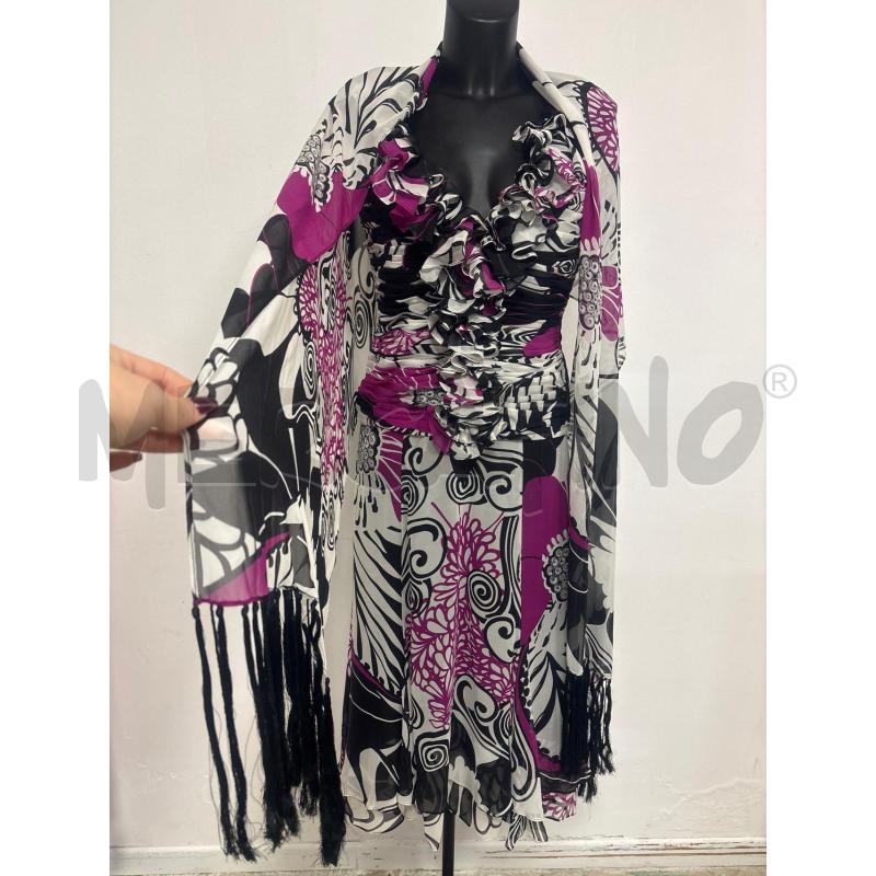 ABITO DONNA  LUISA SPAGNOLI IN SETA CON FOULARD | Mercatino dell'Usato Trapani corso mattarella 4