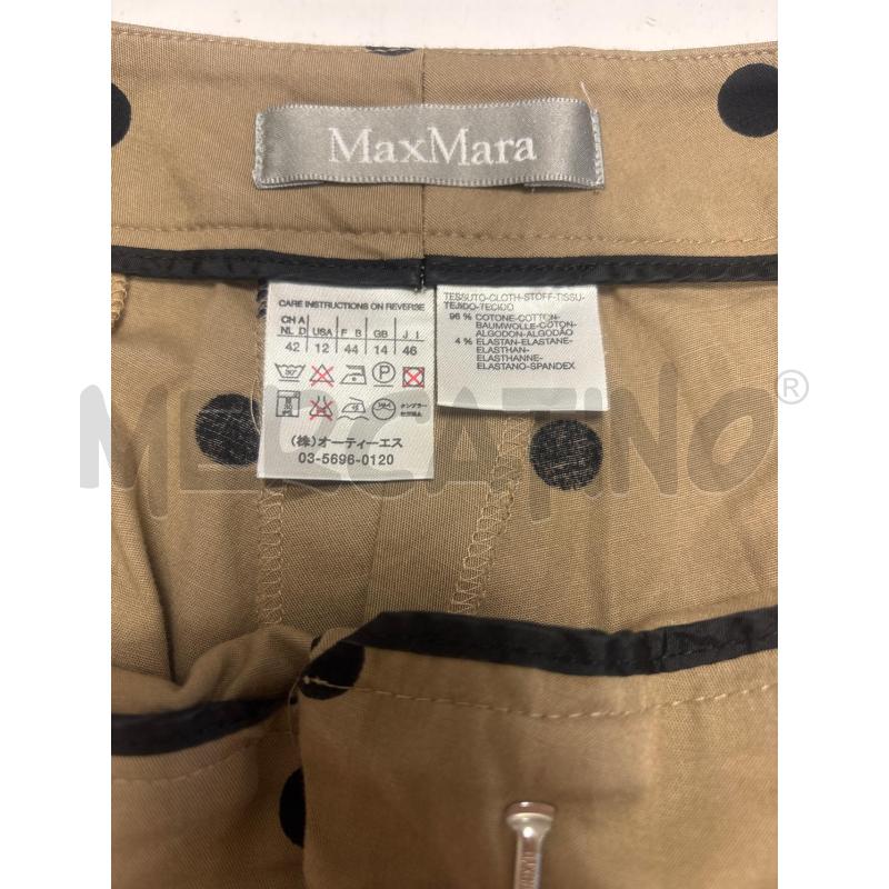 BERMUDA DONNA  MAXMARA BEIGE CON POIS | Mercatino dell'Usato Trapani corso mattarella 3