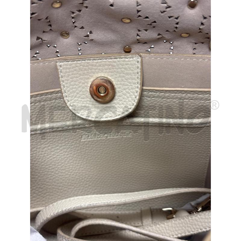 BORSA DONNA BEIGE CON FIORELLINI ERMANNO SCERVINO | Mercatino dell'Usato Trapani corso mattarella 5
