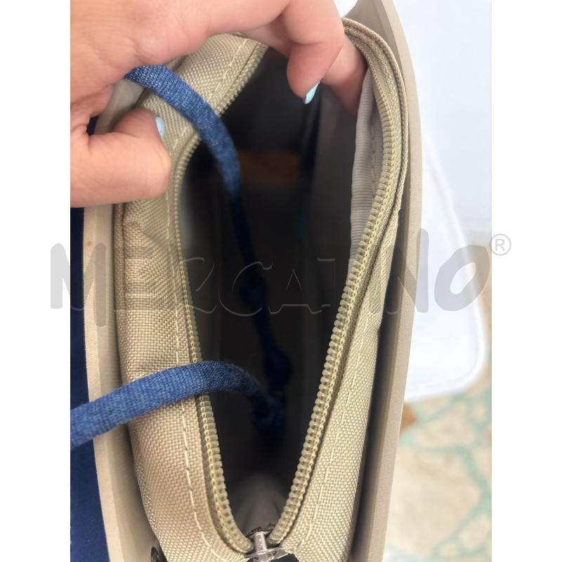 BORSA DONNA BI BEIGE E BLU FANTASIA | Mercatino dell'Usato Trapani corso mattarella 5