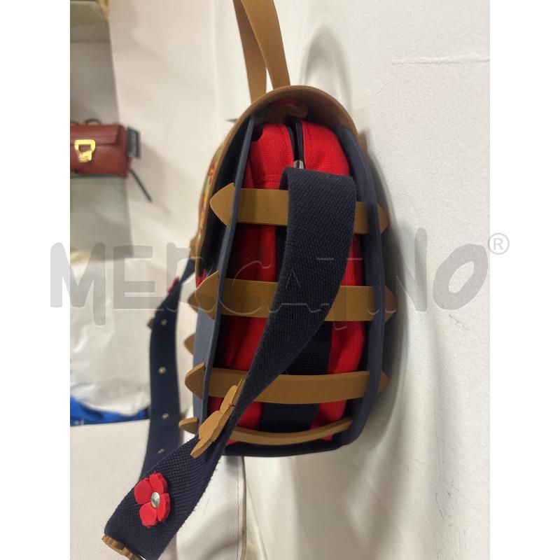 BORSA DONNA FLOREALE  BLU BI | Mercatino dell'Usato Trapani corso mattarella 3