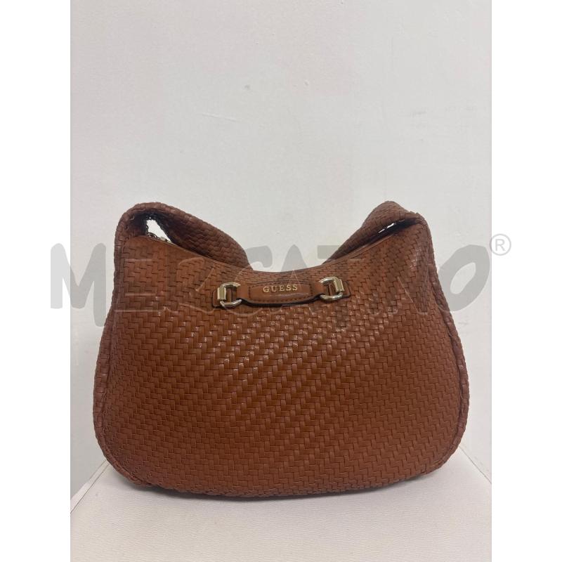 BORSA DONNA  MARRONE GUESS A SPALLA  | Mercatino dell'Usato Trapani corso mattarella 1
