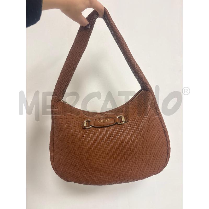 BORSA DONNA  MARRONE GUESS A SPALLA  | Mercatino dell'Usato Trapani corso mattarella 5