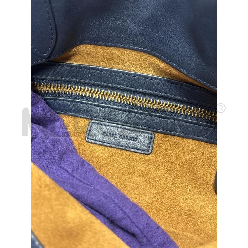 BORSA DONNA  POLO RALPH LAUREN  BLU IN PELLE  | Mercatino dell'Usato Trapani corso mattarella 4