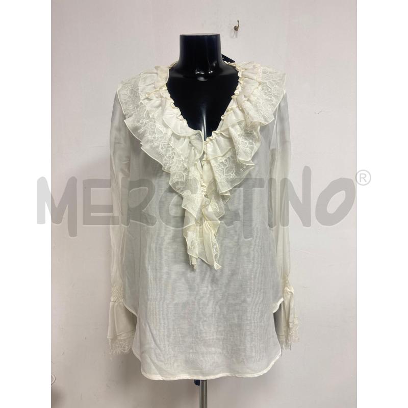 CAMICIA DONNA BLUMARINE PANNA CON VOLA | Mercatino dell'Usato Trapani corso mattarella 1