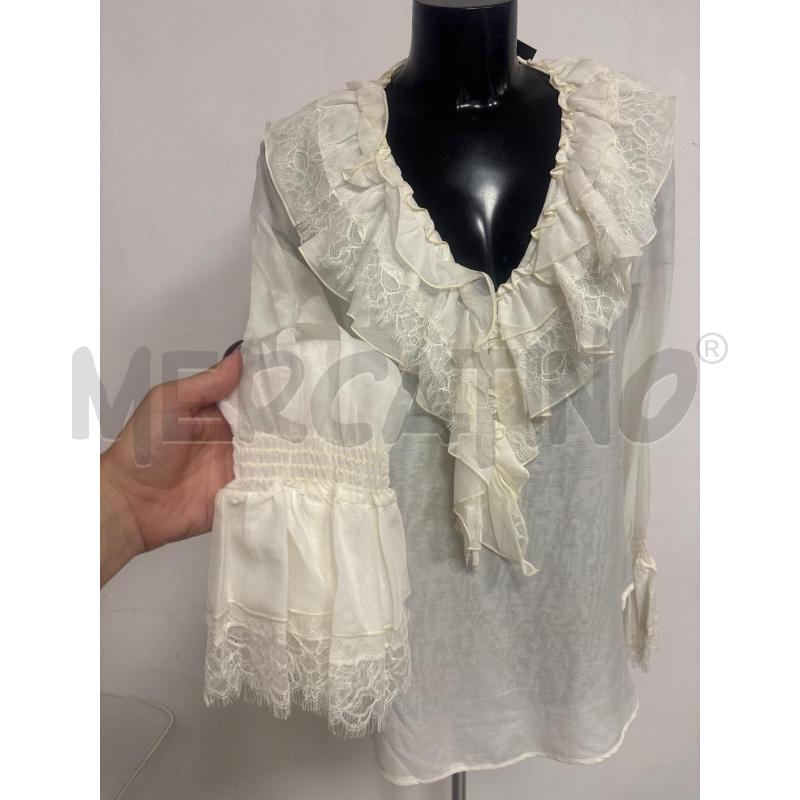 CAMICIA DONNA BLUMARINE PANNA CON VOLA | Mercatino dell'Usato Trapani corso mattarella 3