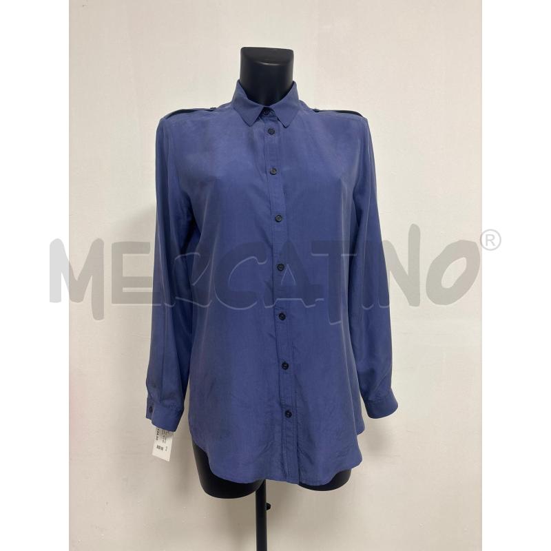 CAMICIA DONNA  BLU BURBERRY IN SETA  | Mercatino dell'Usato Trapani corso mattarella 1