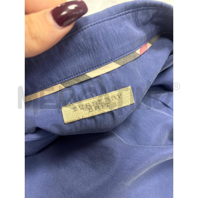 CAMICIA DONNA  BLU BURBERRY IN SETA  | Mercatino dell'Usato Trapani corso mattarella 4