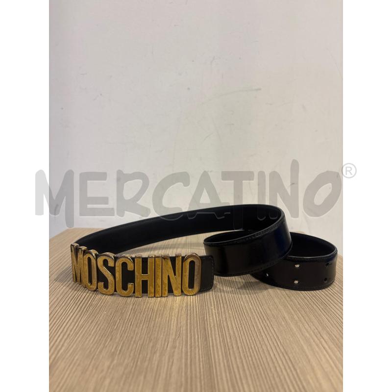 CINTURA DONNA  MOSCHINO  NERA  | Mercatino dell'Usato Trapani corso mattarella 3