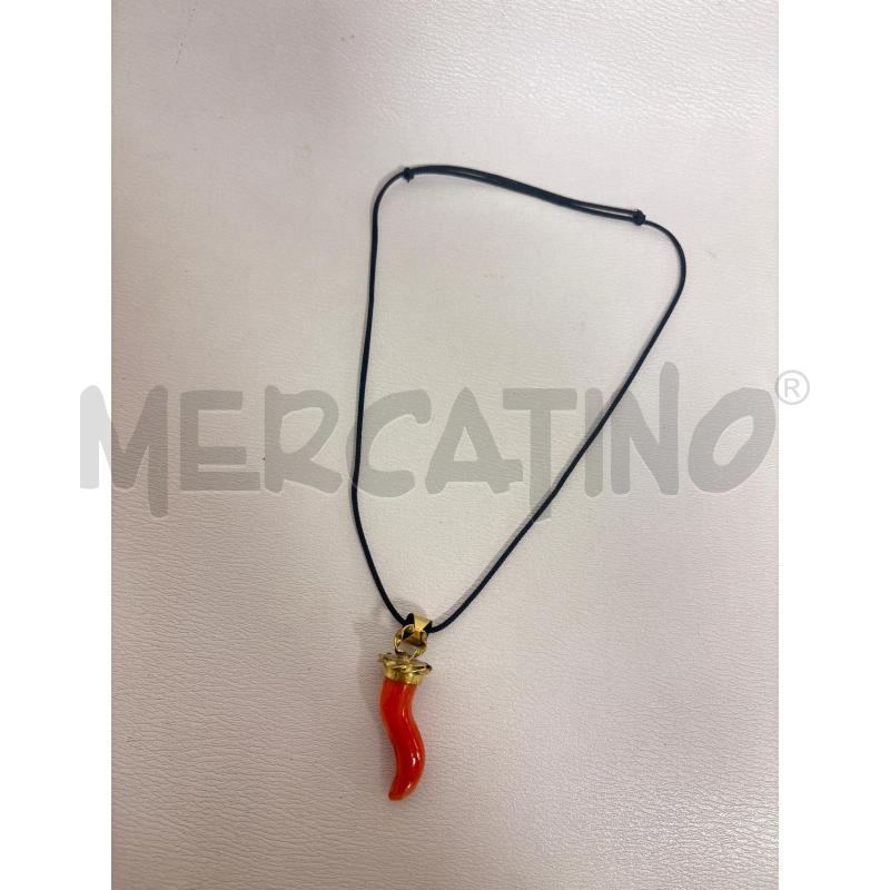 COLLANA  CON CIONDOLO  PIETRA NATURALE MEDITERRANEA  CORALLO  | Mercatino dell'Usato Trapani corso mattarella 3