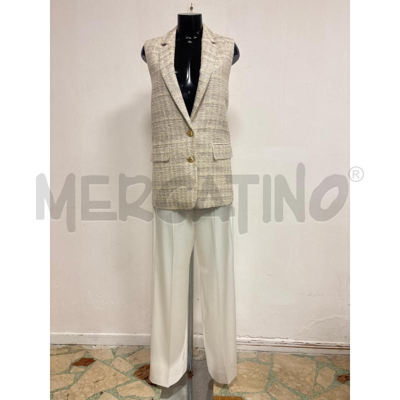 COMPLETO DONNA PANTALONE BIANCO E GIACCA SMANICATA MARELLA  | Mercatino dell'Usato Trapani corso mattarella 1
