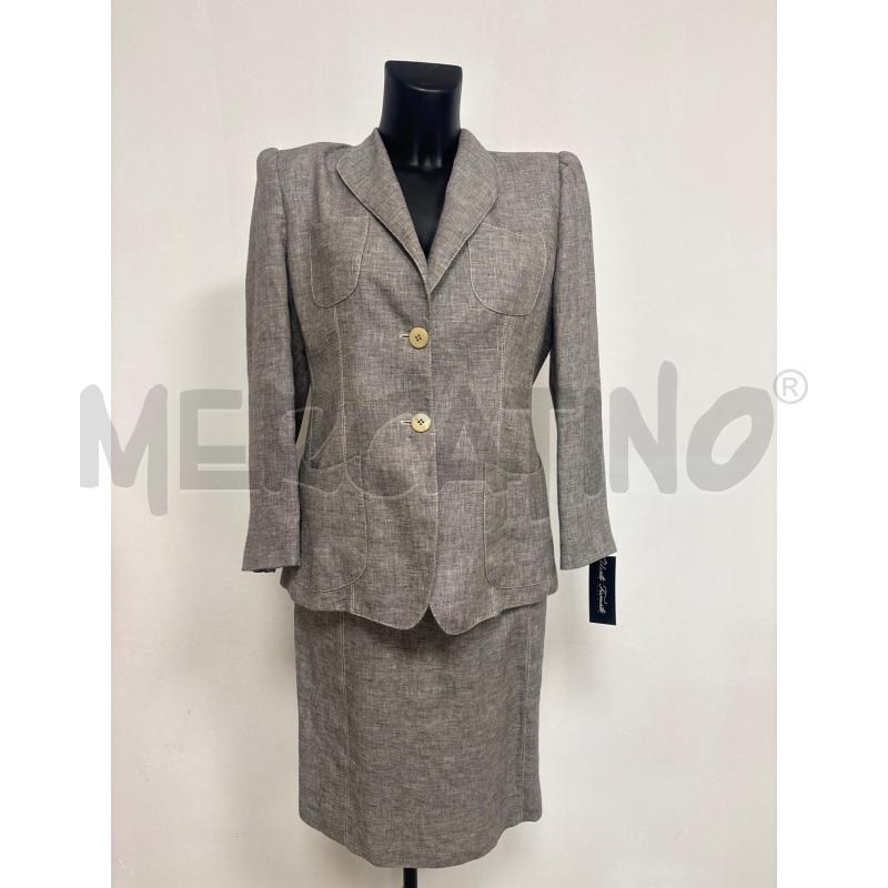 COMPLETO DONNA  TAILLEUR ARMANI IN LINO GRIGIO  | Mercatino dell'Usato Trapani corso mattarella 1