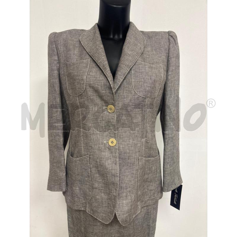 COMPLETO DONNA  TAILLEUR ARMANI IN LINO GRIGIO  | Mercatino dell'Usato Trapani corso mattarella 2