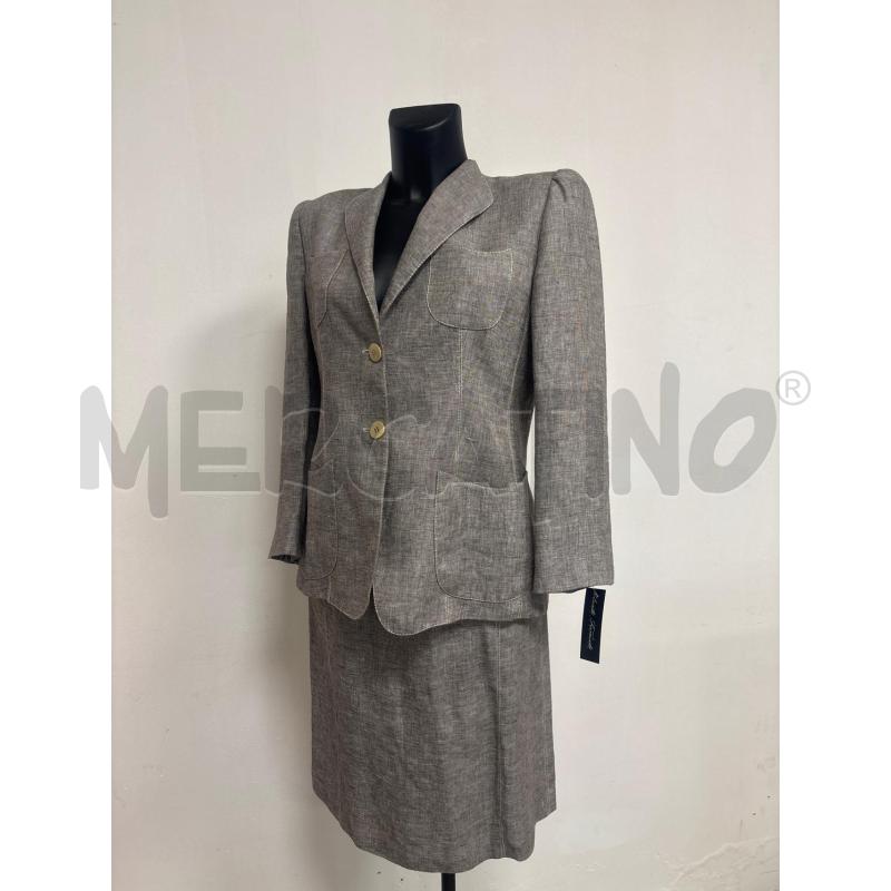 COMPLETO DONNA  TAILLEUR ARMANI IN LINO GRIGIO  | Mercatino dell'Usato Trapani corso mattarella 3