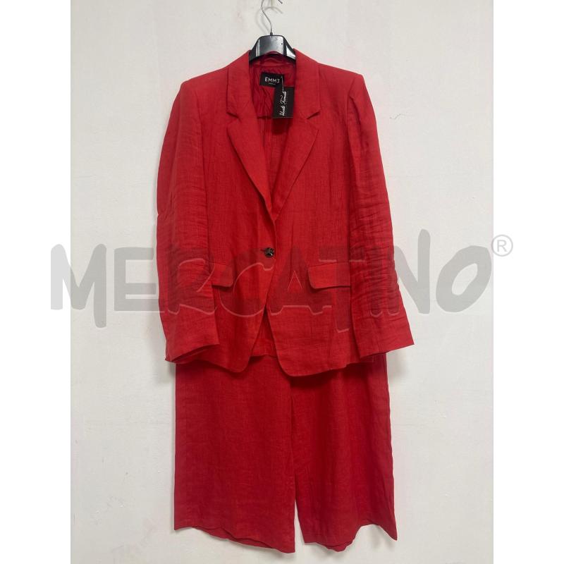 COMPLETO DONNA  TAILLEUR LINO CORALLO | Mercatino dell'Usato Trapani corso mattarella 1