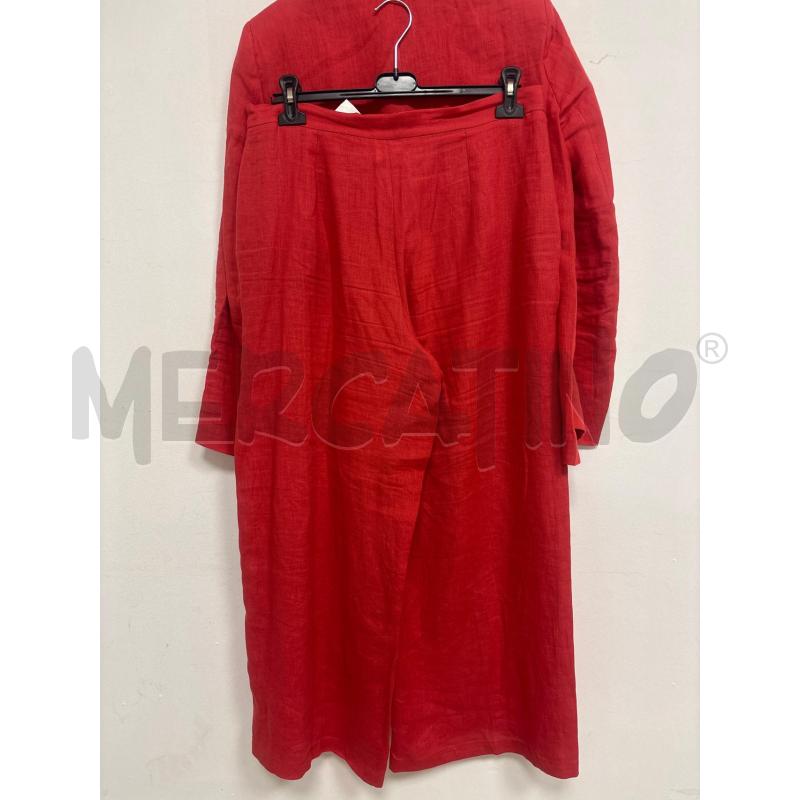 COMPLETO DONNA  TAILLEUR LINO CORALLO | Mercatino dell'Usato Trapani corso mattarella 3