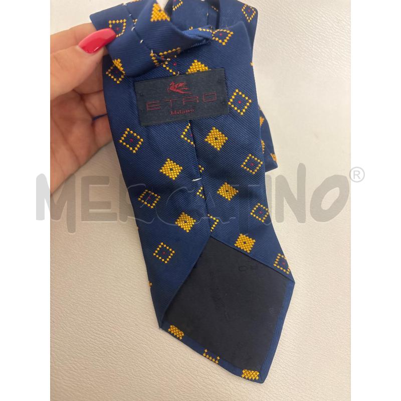 CRAVATTA  BLU ETRO E FANTASIA GIALLA  | Mercatino dell'Usato Trapani corso mattarella 3