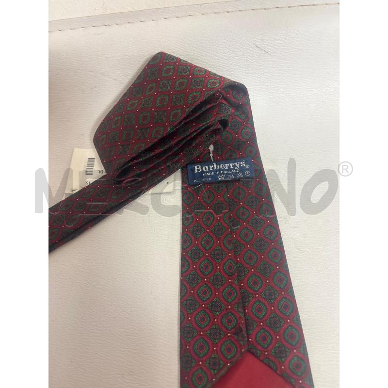 CRAVATTA  BURBERRY BLU POIS ROSSO   | Mercatino dell'Usato Trapani corso mattarella 3