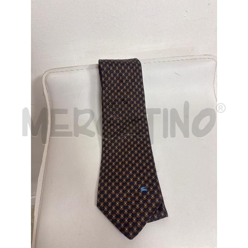 CRAVATTA  BURBERRY NERO FANTASIA AZZURRA | Mercatino dell'Usato Trapani corso mattarella 1