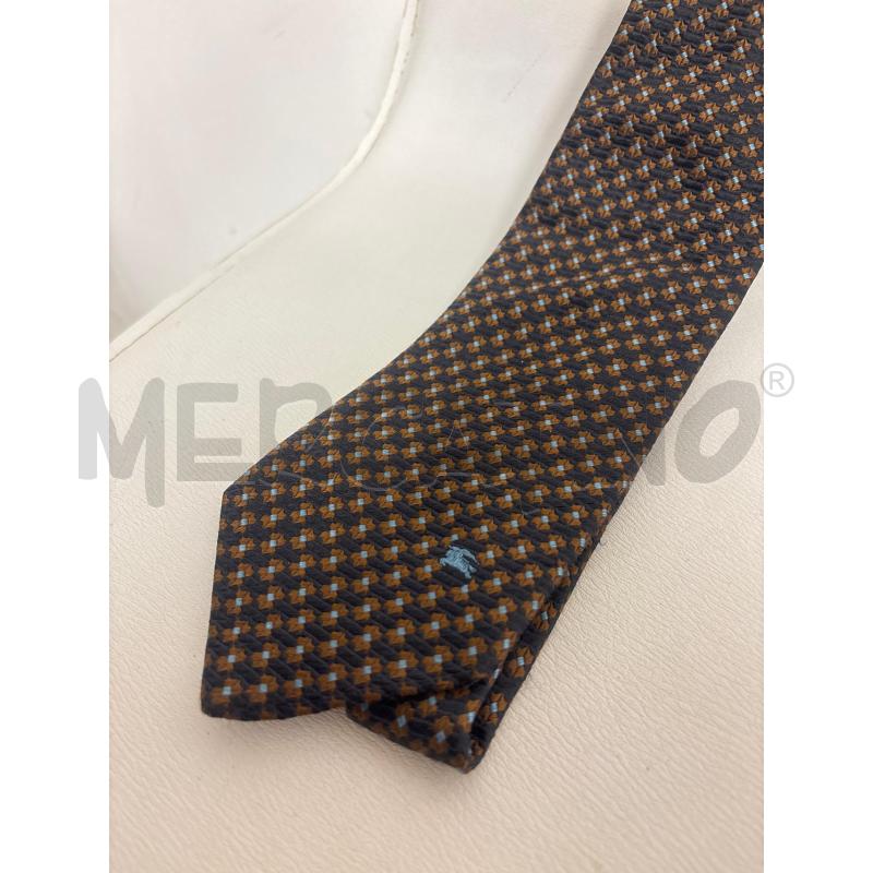 CRAVATTA  BURBERRY NERO FANTASIA AZZURRA | Mercatino dell'Usato Trapani corso mattarella 2