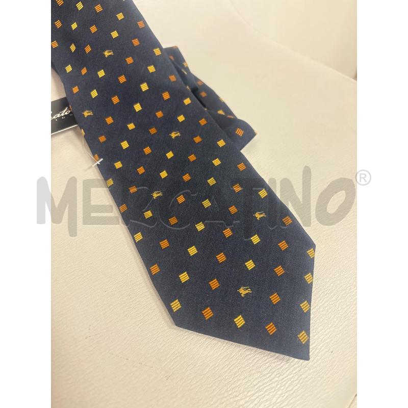 CRAVATTA  BURBERRY  BLU E ORO  | Mercatino dell'Usato Trapani corso mattarella 2