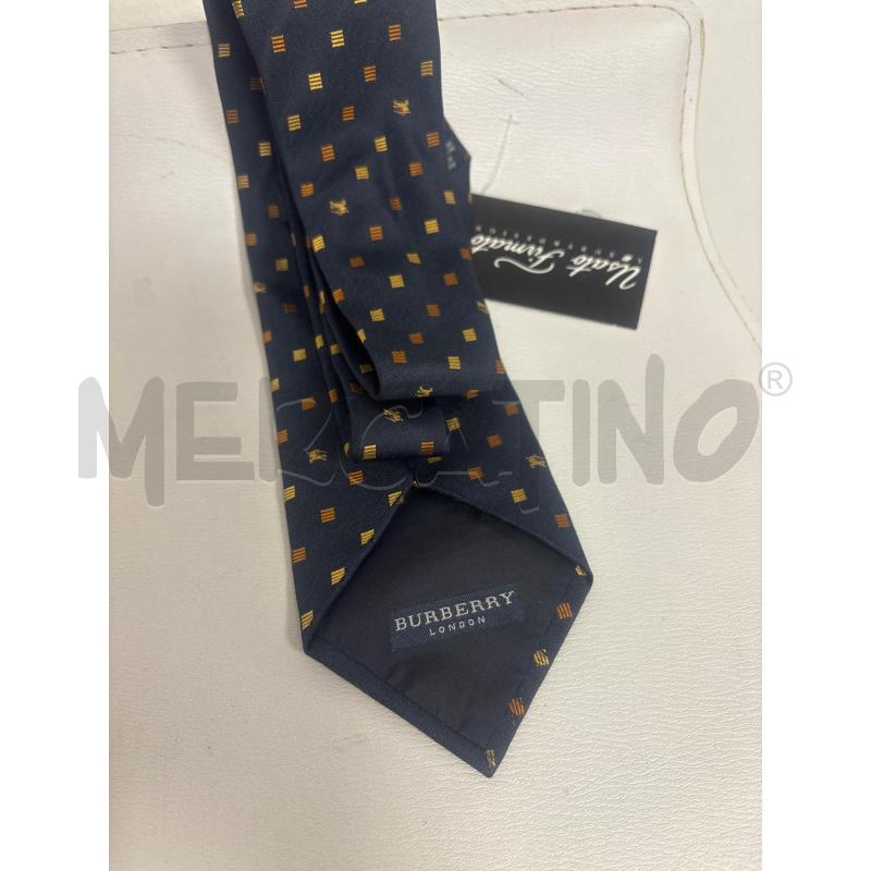 CRAVATTA  BURBERRY  BLU E ORO  | Mercatino dell'Usato Trapani corso mattarella 4