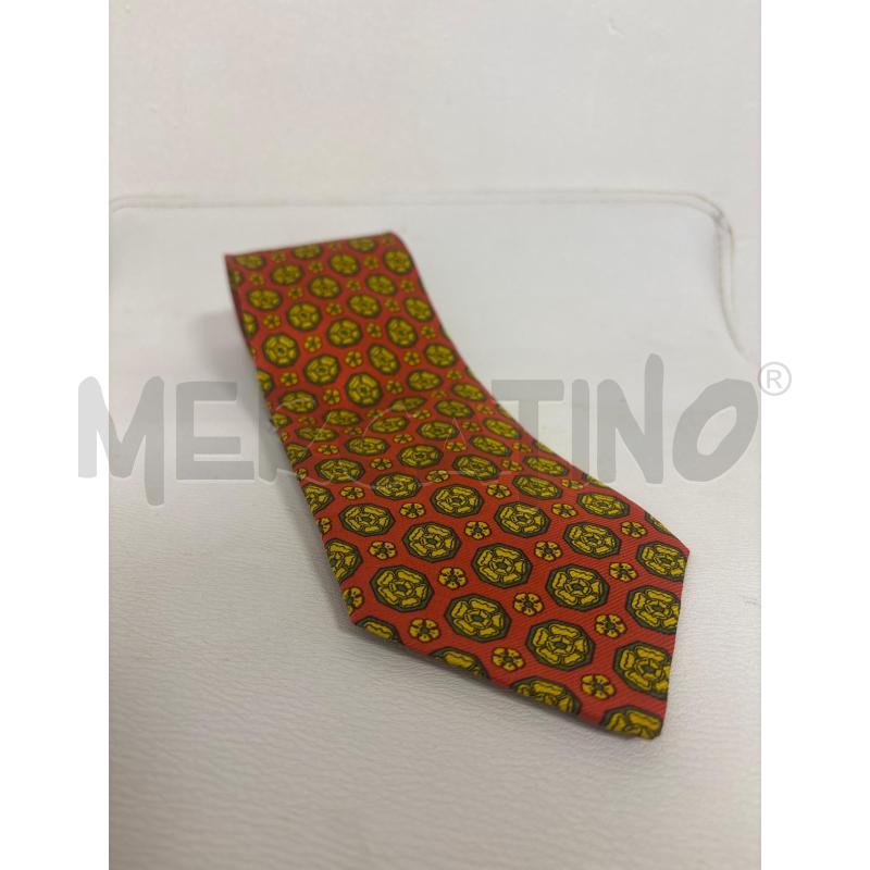 CRAVATTA  ETRO ROSSA  FANTASIA FIORI GIALLI  | Mercatino dell'Usato Trapani corso mattarella 2