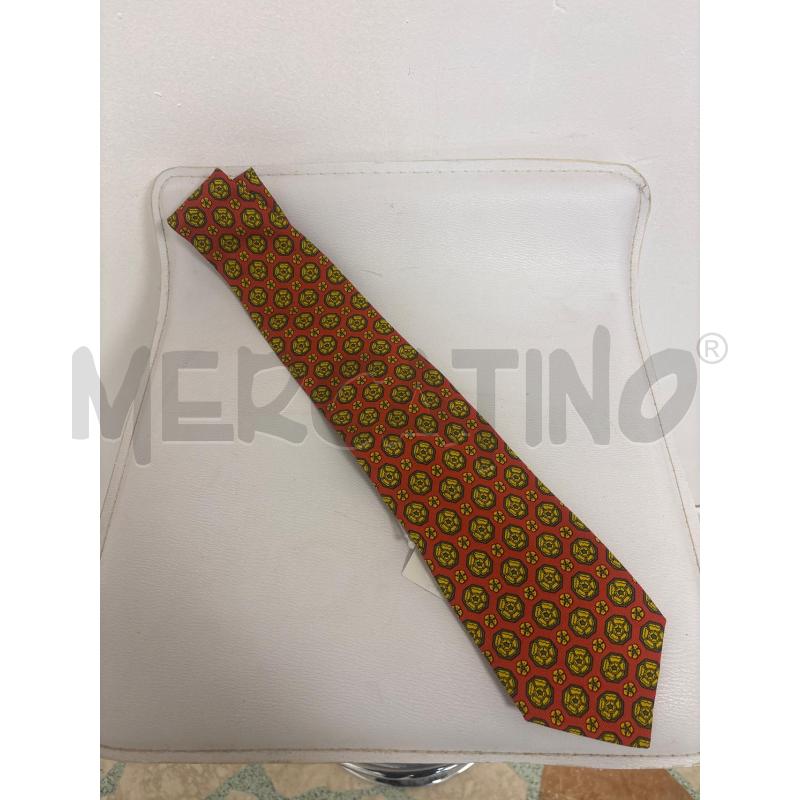 CRAVATTA  ETRO ROSSA  FANTASIA FIORI GIALLI  | Mercatino dell'Usato Trapani corso mattarella 3