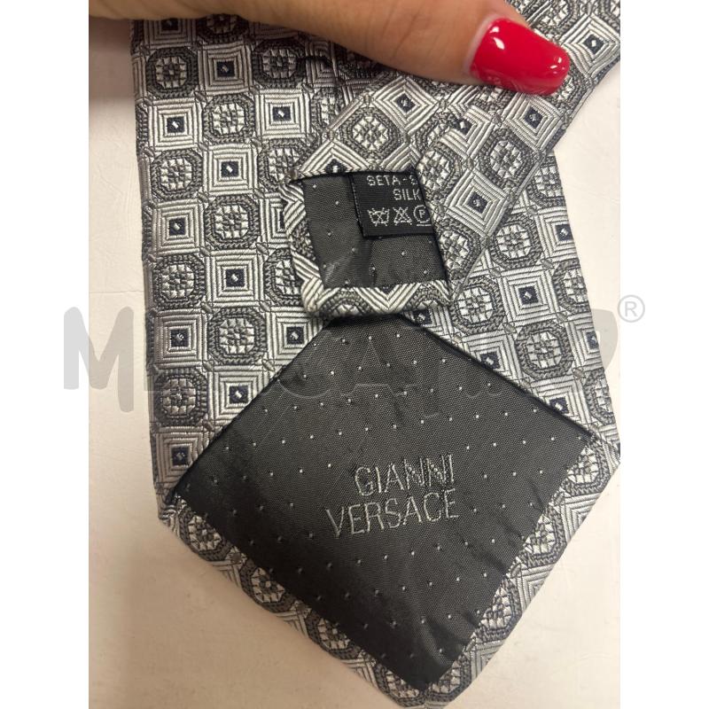 CRAVATTA  GIANNI VERSACE  GRIGIA  E ARGENTATA  | Mercatino dell'Usato Trapani corso mattarella 5