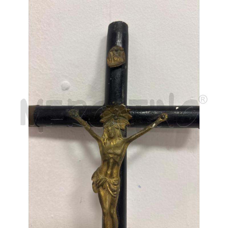 CROCIFISSO IN LEGNO E OTTONE MANIFATTURA FRANCESE | Mercatino dell'Usato Trapani corso mattarella 2