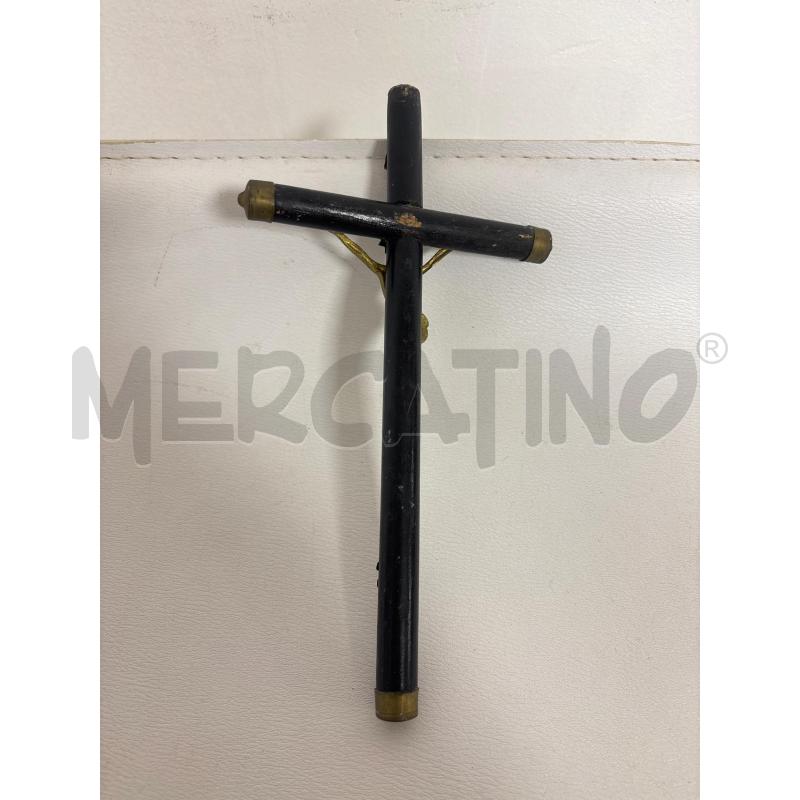 CROCIFISSO IN LEGNO E OTTONE MANIFATTURA FRANCESE | Mercatino dell'Usato Trapani corso mattarella 3