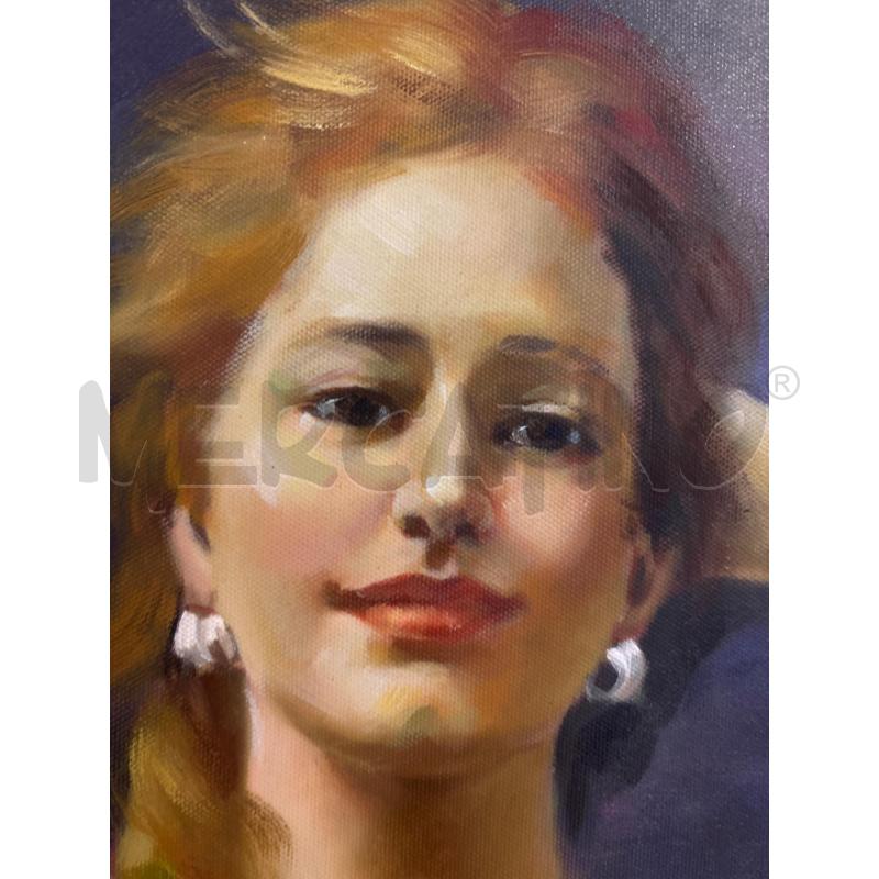 DIPINTO OLIO SU TELA DONNA ALLO SPECCHIO | Mercatino dell'Usato Trapani corso mattarella 3