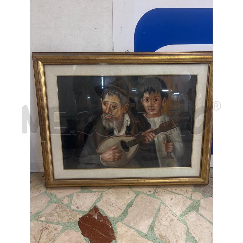 DIPINTO OLIO SU TELA ROMANO VECCHIO E BAMBINO  | Mercatino dell'Usato Trapani corso mattarella 1
