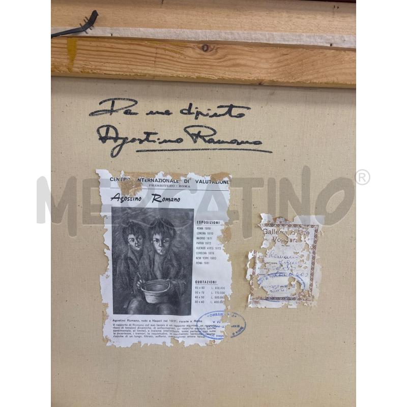 DIPINTO OLIO SU TELA ROMANO VECCHIO E BAMBINO  | Mercatino dell'Usato Trapani corso mattarella 5