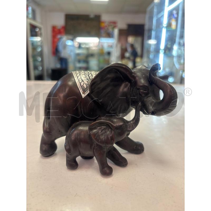 ELEFANTE IN EBANO CON ELEFANTINO | Mercatino dell'Usato Trapani corso mattarella 1