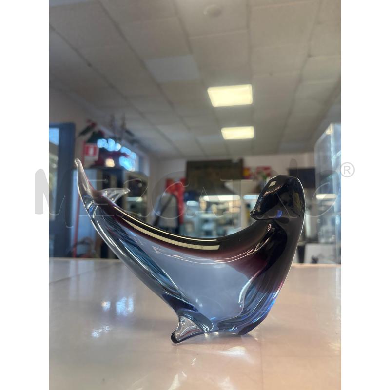 FOCA VETRO MURANO AZZURRA VIOLA | Mercatino dell'Usato Trapani corso mattarella 1