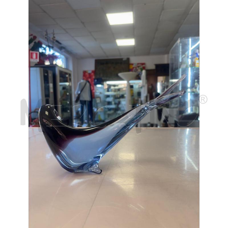 FOCA VETRO MURANO AZZURRA VIOLA | Mercatino dell'Usato Trapani corso mattarella 3