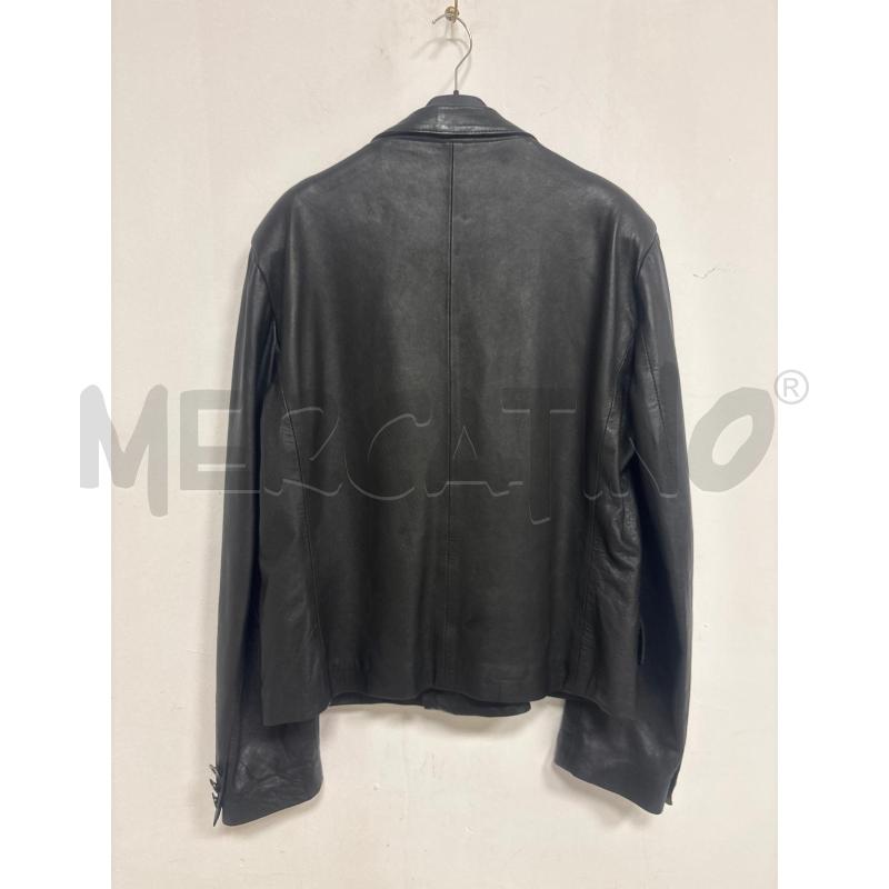 GIACCA DONNA  FERMAS IN PELLE NERA DOPPIOPETTO | Mercatino dell'Usato Trapani corso mattarella 4
