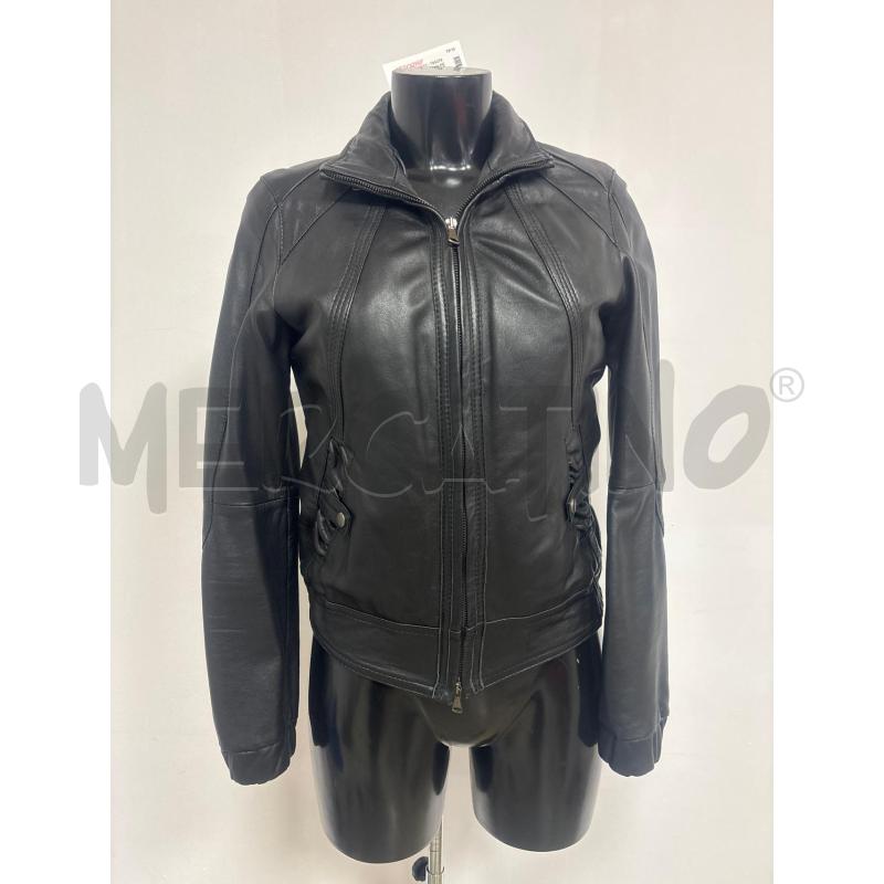 GIUBBINO DONNA  IN PELLE NERA  SUITE DENIM | Mercatino dell'Usato Trapani corso mattarella 1