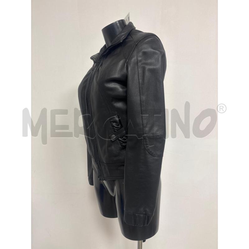 GIUBBINO DONNA  IN PELLE NERA  SUITE DENIM | Mercatino dell'Usato Trapani corso mattarella 2