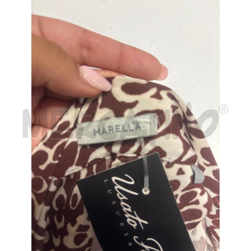 MAGLIA DONNA MARRONE E BEIGE MARELLA | Mercatino dell'Usato Trapani corso mattarella 4