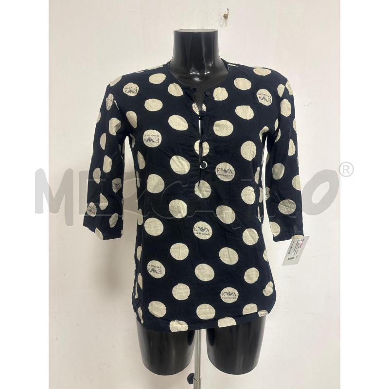 MAGLIA DONNA  NERA POIS BEIGE EMPORIO ARMNAI  | Mercatino dell'Usato Trapani corso mattarella 1