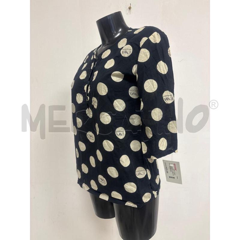 MAGLIA DONNA  NERA POIS BEIGE EMPORIO ARMNAI  | Mercatino dell'Usato Trapani corso mattarella 2