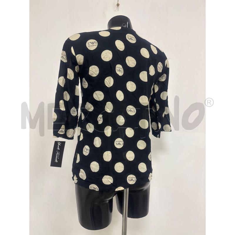 MAGLIA DONNA  NERA POIS BEIGE EMPORIO ARMNAI  | Mercatino dell'Usato Trapani corso mattarella 3