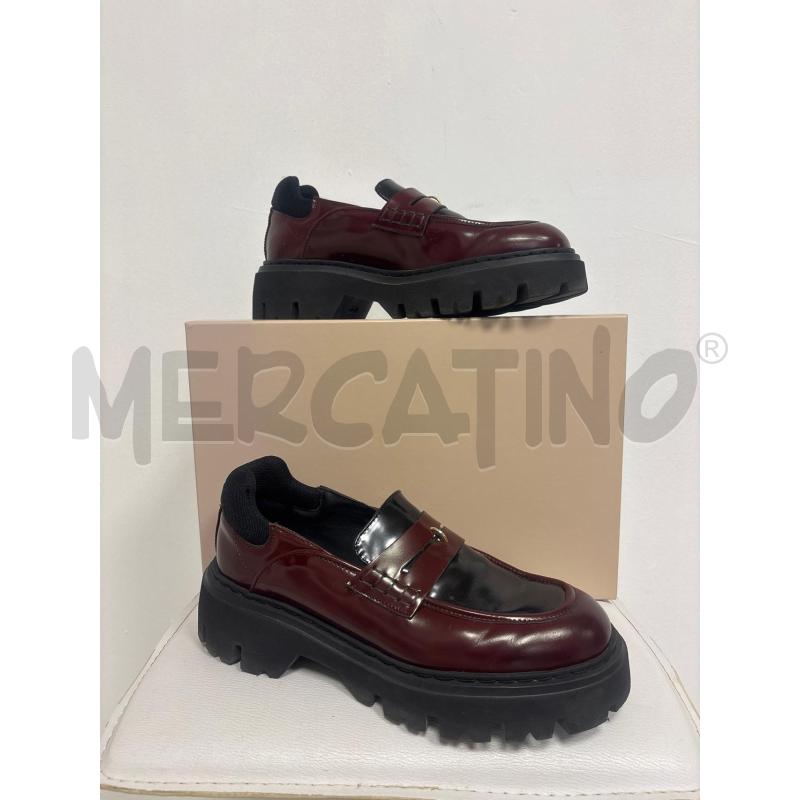 MOCASSINI DONNA  N 21 BORDEAUX E NERI  | Mercatino dell'Usato Trapani corso mattarella 1