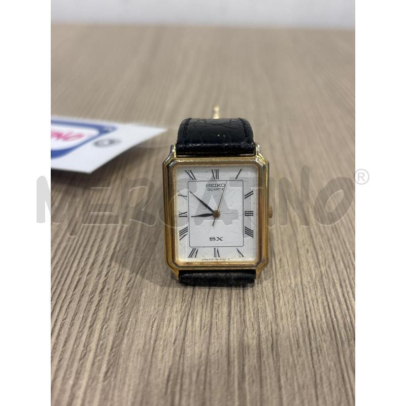 OROLOGIO DA POLSO  SEIKO DORATO E CINTURINO NERO  | Mercatino dell'Usato Trapani corso mattarella 3