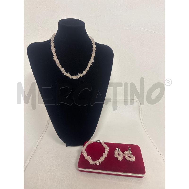 PARURE  ROSA QUARZO  | Mercatino dell'Usato Trapani corso mattarella 1